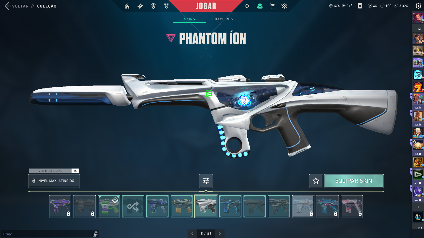 Conta de valorant com várias skins elo ouro 3 1300 gastos