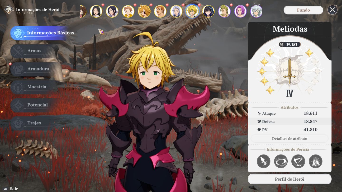 Conta and game todos os personagens 7Ds Origin