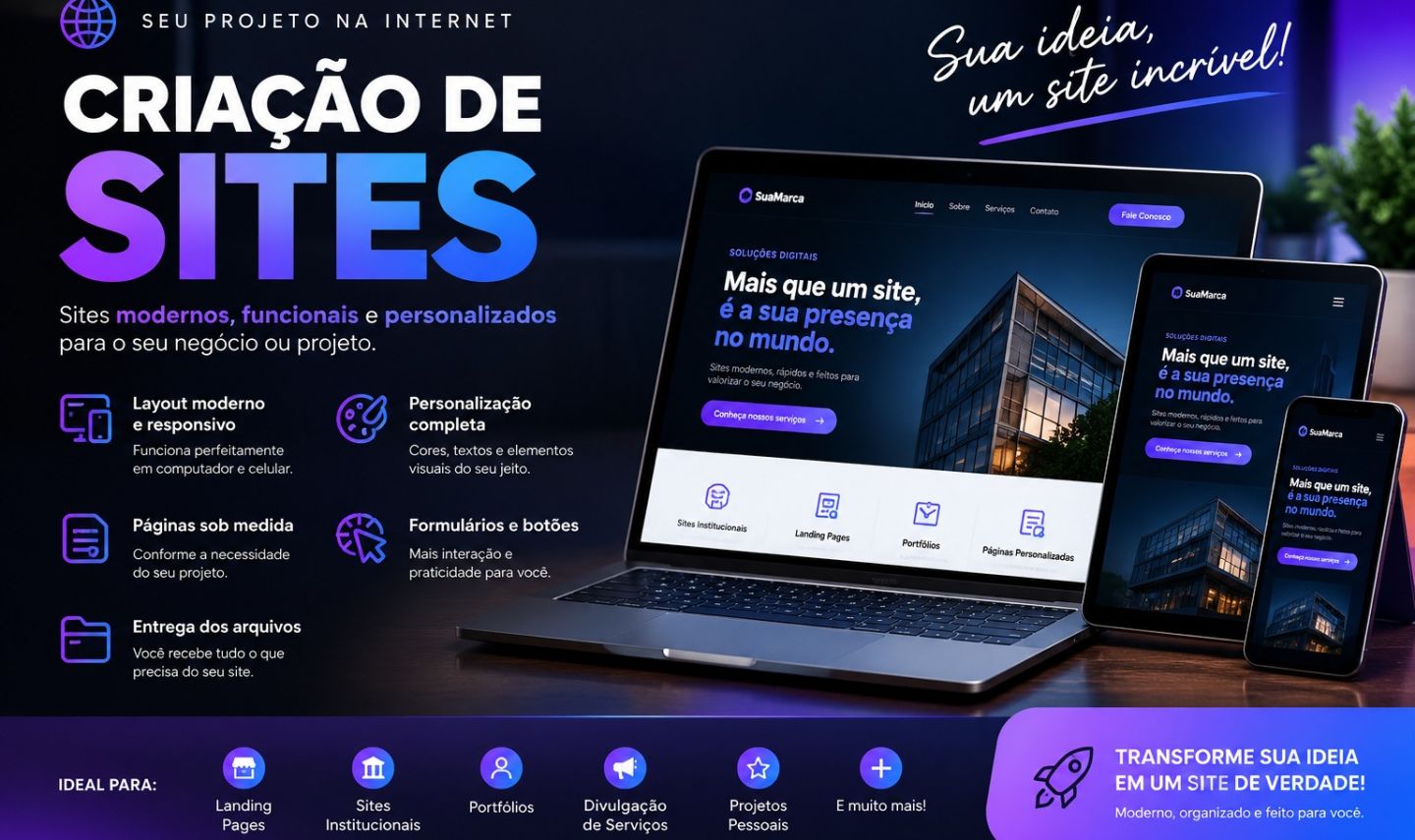 FAÇO SITES DIVERSOS (CONSULTAR A DESCRIÇÃO)
