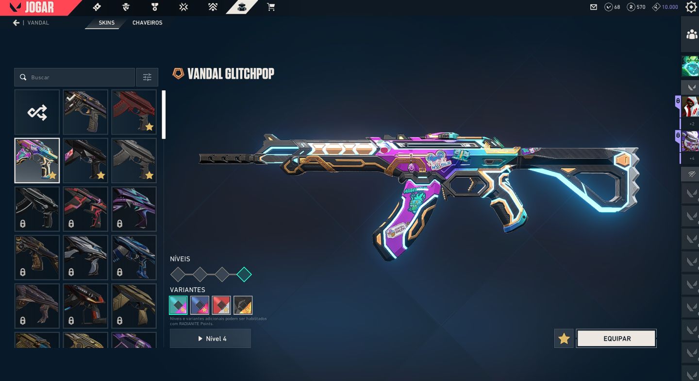 CONTA DE VAVA COM VARIAS SKINS DE VANDAL E PHANTOM (FULL ACESSO P RAPIDO)