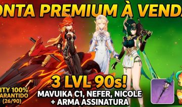AR56 Premium: Mavuika C1+Xilonen+Nefer Lv90 | Nicole+Arma | Pity Garantido