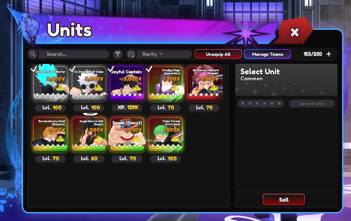 9 RULERS + GOKU BLACK UNIVERSAL + LUFFY UNIVERSAL / CONTA UniversalTowerDefenseX