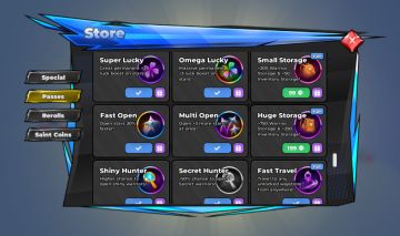 Conta com 4 secret (119M de power) e Gamepass
