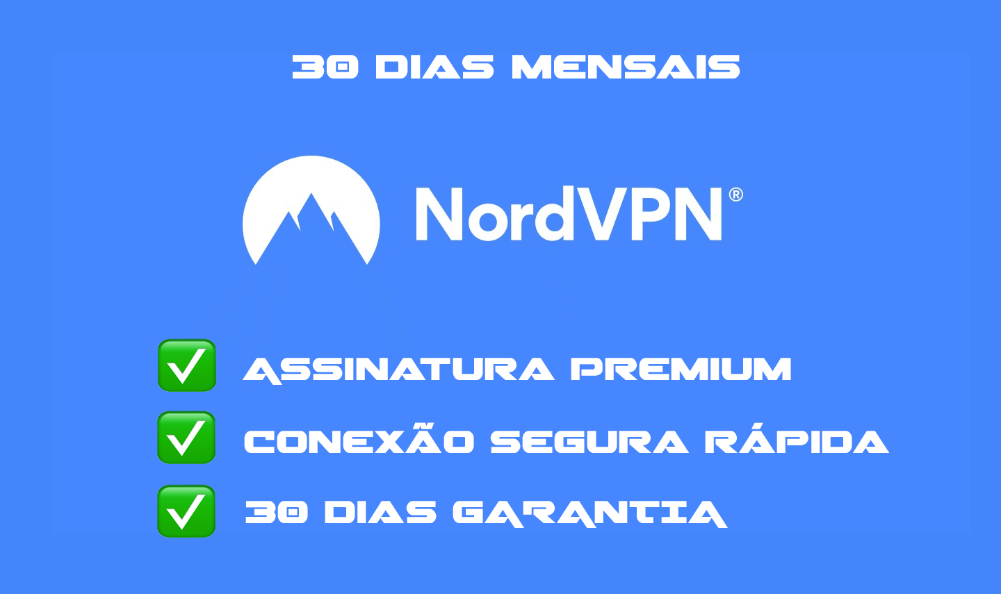 NordVPN Assinatura Mensal + Entrega Imediata
