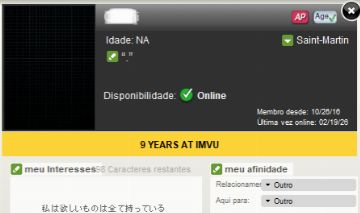Conta IMVU Feminina +9 anos (AP, AGE +1500 itens)