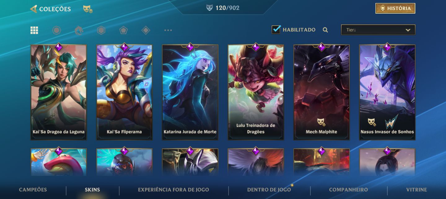 Conta Wild Rift | 4X Challenger | 120 Skins | 2 Cromas Míticos