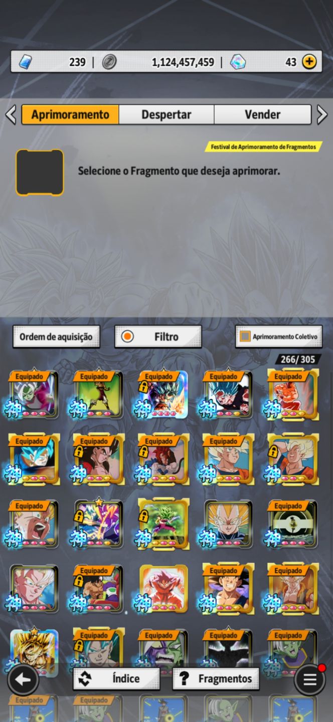 Conta dragon ball legends ótima pra começar