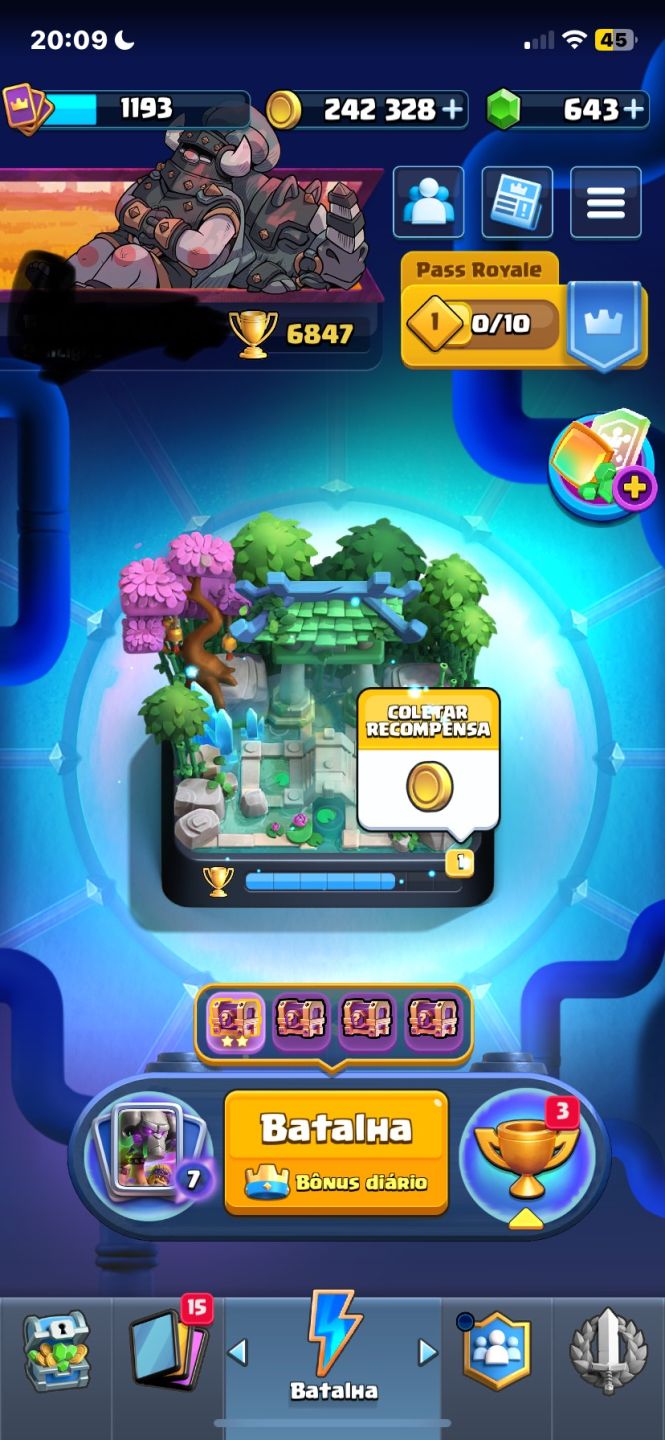 CONTA CLASH ROYALE | 6847 TROFÉUS | 119/123 CARTAS