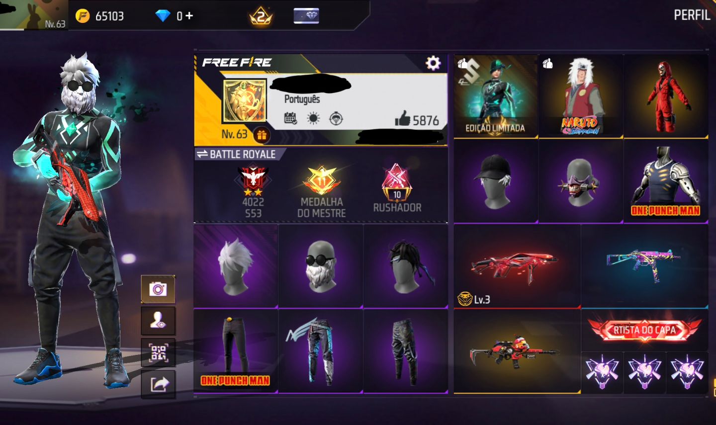 CONTA COM SOMBRA ROXA, BARBINHA, EVOLUTIVA + MELHORES ATT DO JOGO TROCA NICK