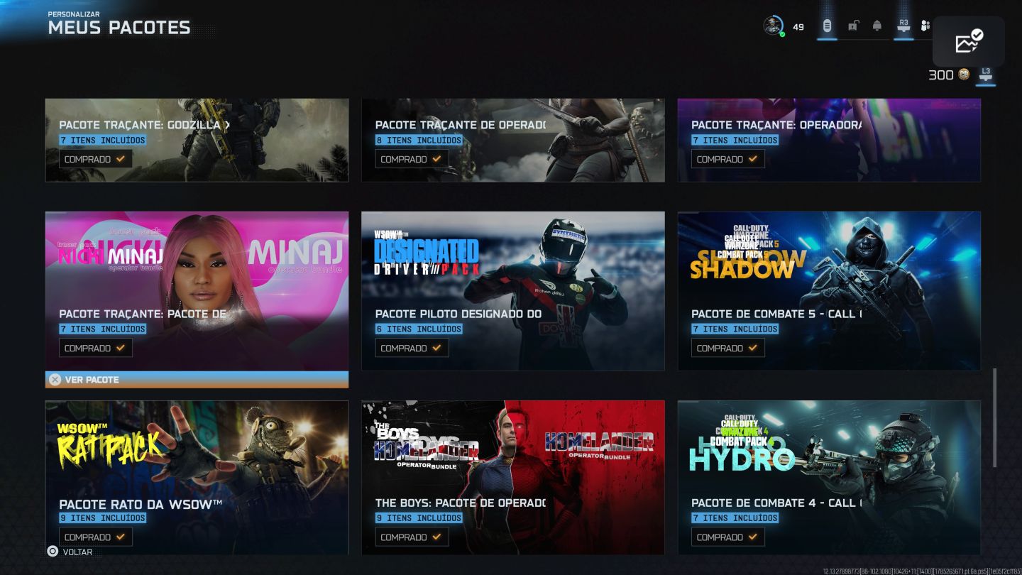 Conta rara warzone capitao patria