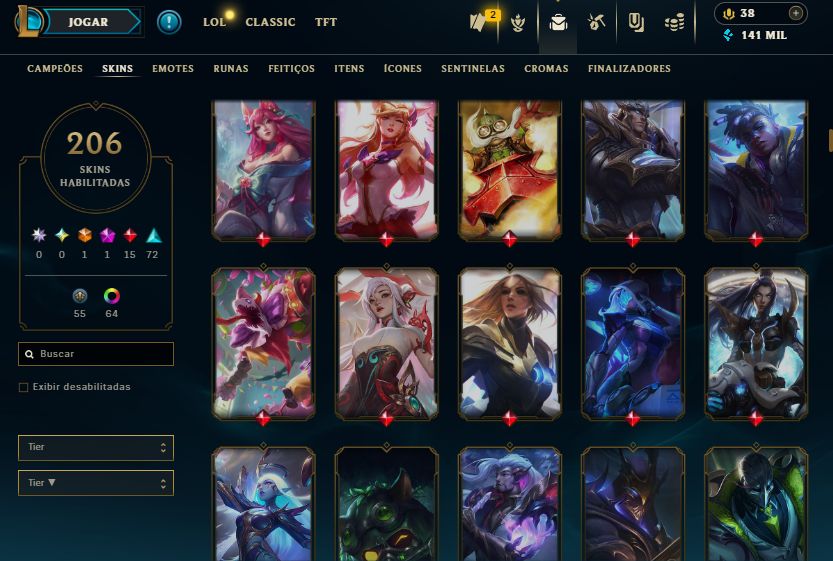 CONTA VALORANT PLATINA LEVEL 312 + CONTA LOL COM 200 SKINS FULL ACESSO