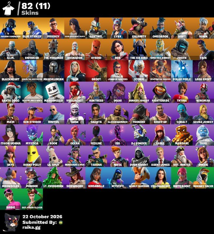 CONTA FORTNITE OLD 2018 - ( LARA CROFT. MARSHMALLOW, OMEGAROK, THOR ) PROMOÇÃO