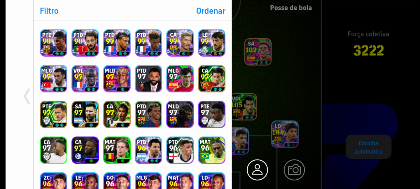 Conta efootball com o melhor rummenigge do jogo e Ronaldinho gaúcho big time
