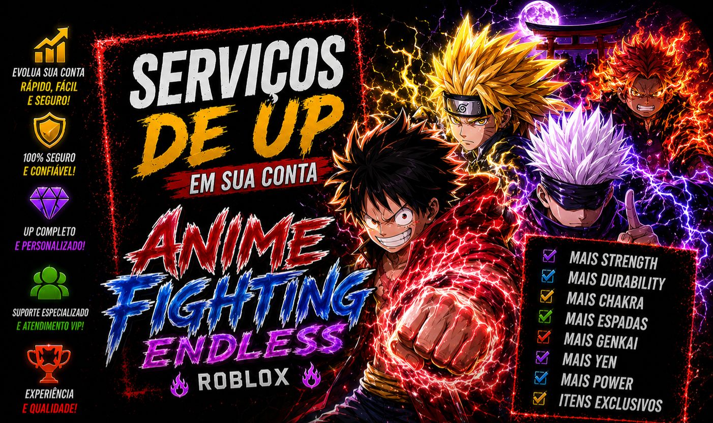 SERVIÇOS DE UP EM SUA CONTA ANIME FIGHTING ENDLESS | ROBLOX