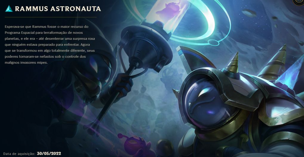 Conta Lvl 30 Lol com Skins kaisa dragoa ,ekko true damage, rammus astro, trundle