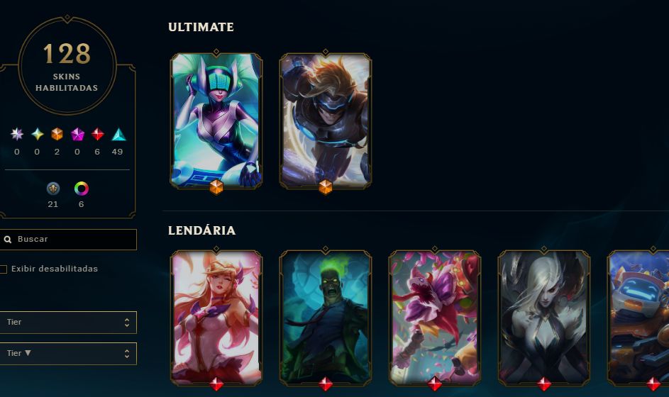 LEAGUE OF LEGENDS 128 SKINS NIVEL 166 UNRANKED FULL CHAMP