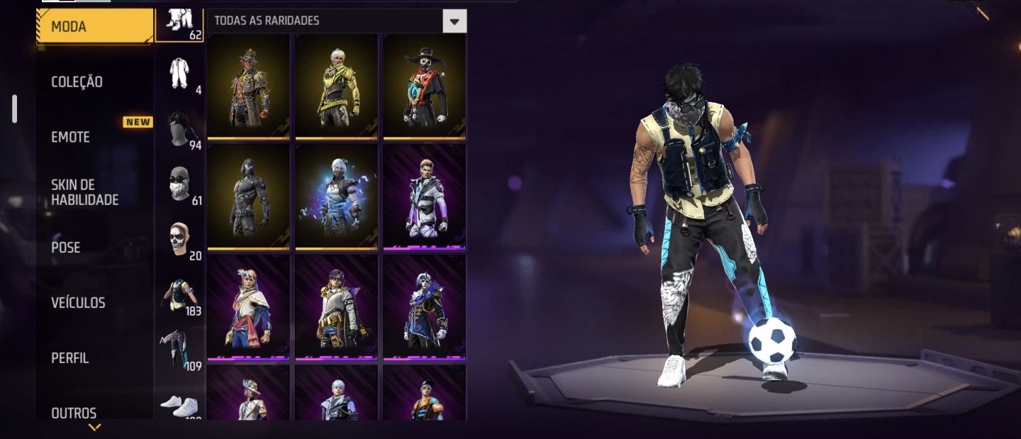 CONTA FREE FIRE CALÇA ANGELICAL AZUL