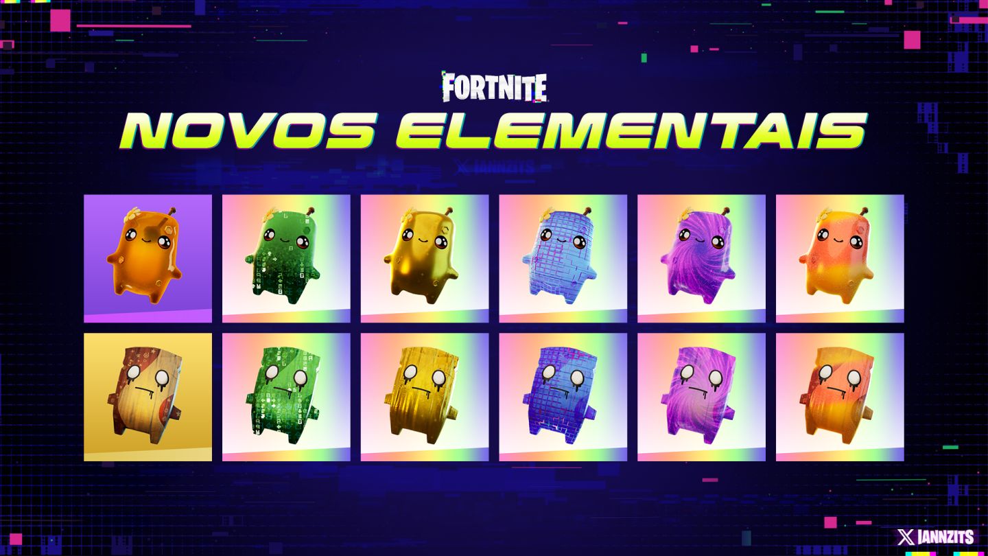 TODOS ELEMENTAIS DO FORTNITE - NOVOS ELEMENTAIS! - [SALGUEIRO - MEL ] [PROMOÇÃO]