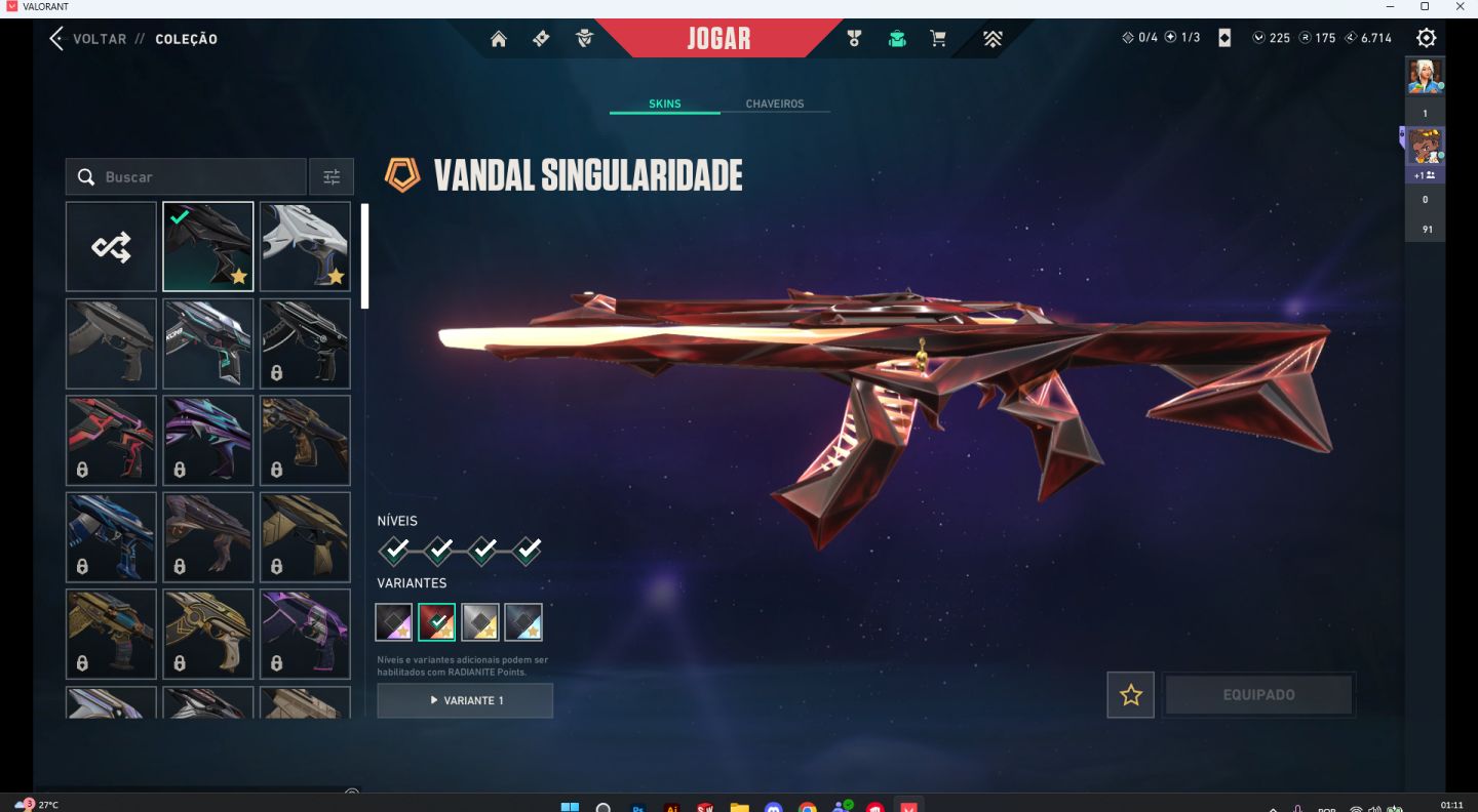 CONTA VALORANT | VCT LOCK//IN RARA | VANDAL SINGULARIDADE + ÍON | PHANTOM RECON
