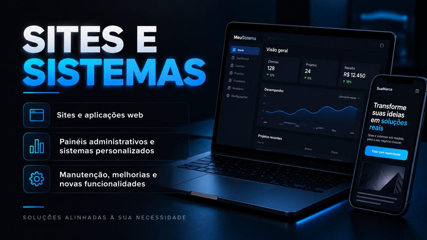 Desenvolvedor Full Stack | Sistemas, Sites, APIs, Automações e Integrações