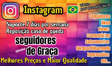 Instagram, 1k Seguidores Do Brasil, Sem Quedas ( MENOR PREÇO DO SITE)