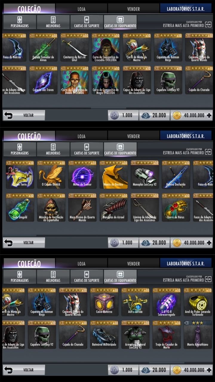 CONTA INJUSTICE GODS AMONG US IOS/ANDROID