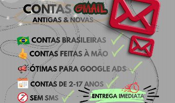 PROMOÇÃO!! CONTAS GMAIL NOVAS/ANTIGAS DE 10 ANOS | GOOGLE ADS | ALTA QUALIDADE