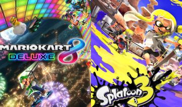 Conta nintendo com Mario Kart 8 e Splatoon 3 e varios outros jogos.