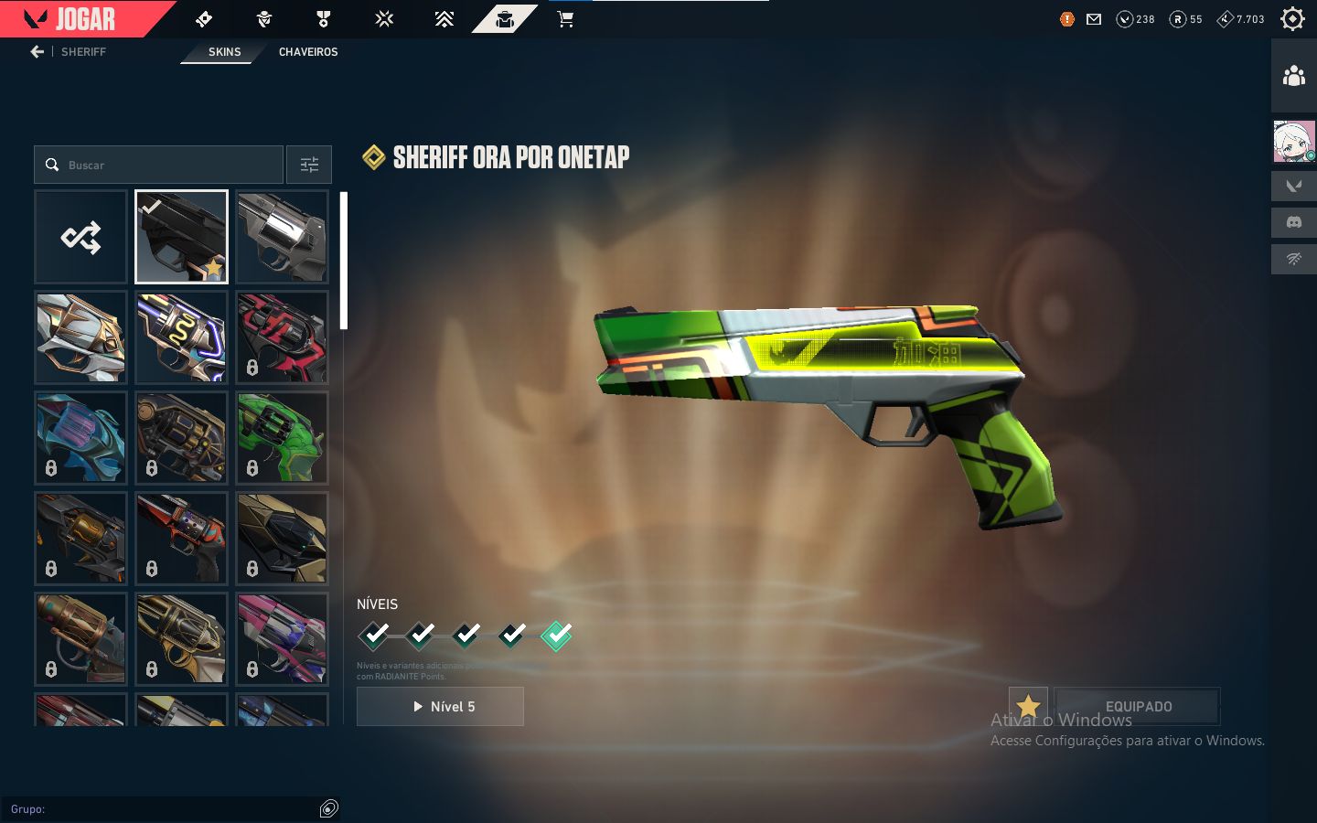 Conta de Valorant com 9 skins