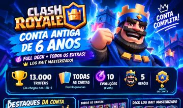 Conta Clash Royale - 6 Anos de Conta - Full Deck