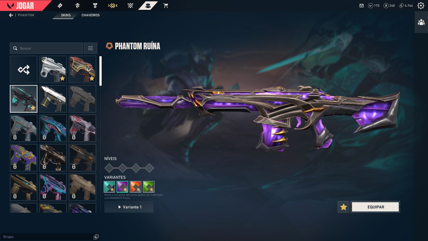 Conta valorant com varias skins lvl 192 (conta rara + skins raras) [900+ gastos]