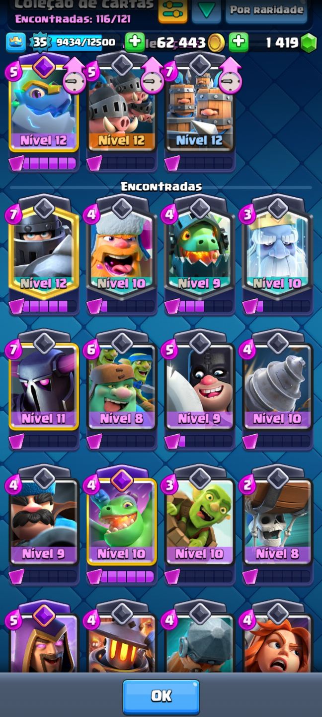 Conta clash royale arena 20