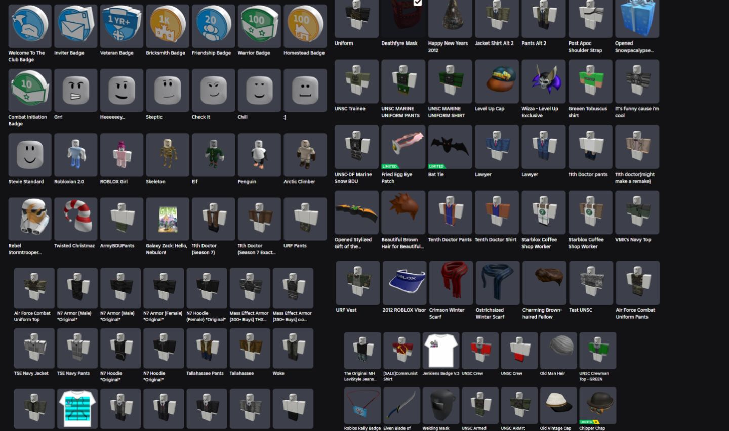 CONTA ROBLOX ANTIGA 2010 COM EPIC FACE + 75 OFFSALES E 31K DE RAP [UNVERIFIED]