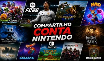 Conta Nintendo com vários jogos