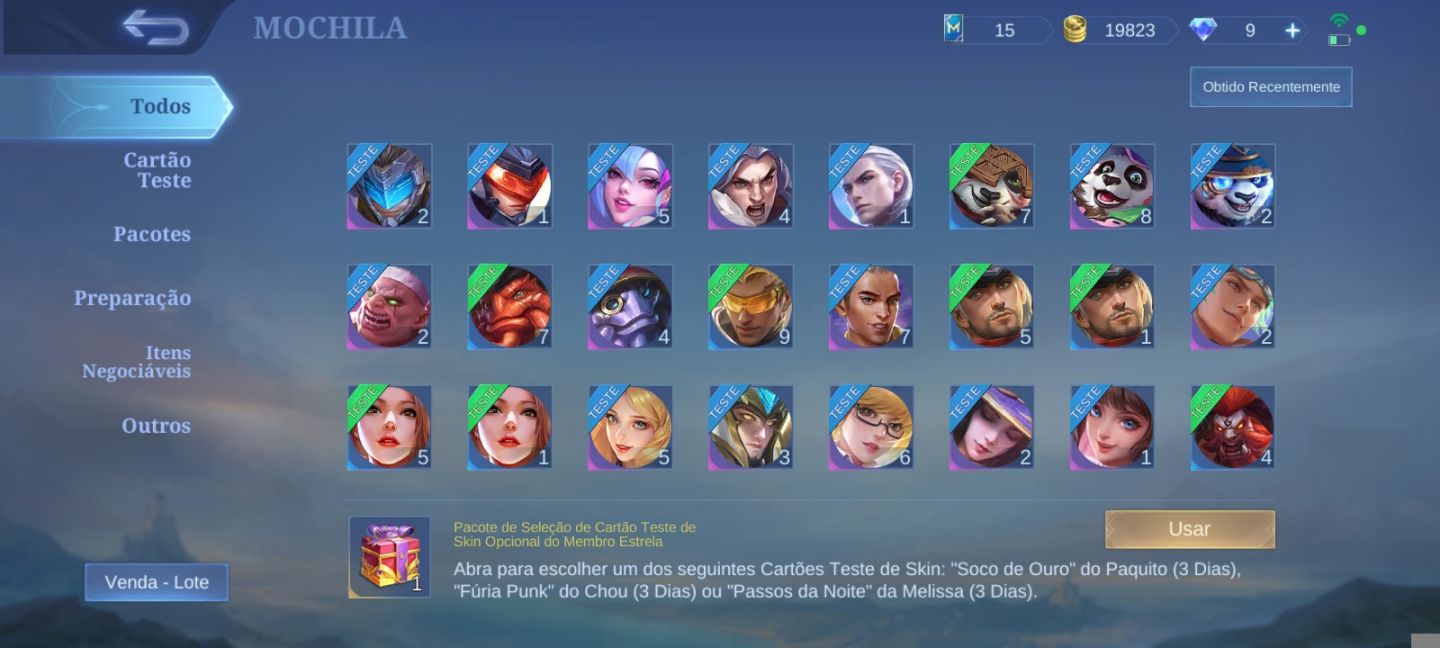CONTA MOBILE LEGENDS 96 HERÓIS | 238 SKINS | COLECIONADOR RENOMADO III