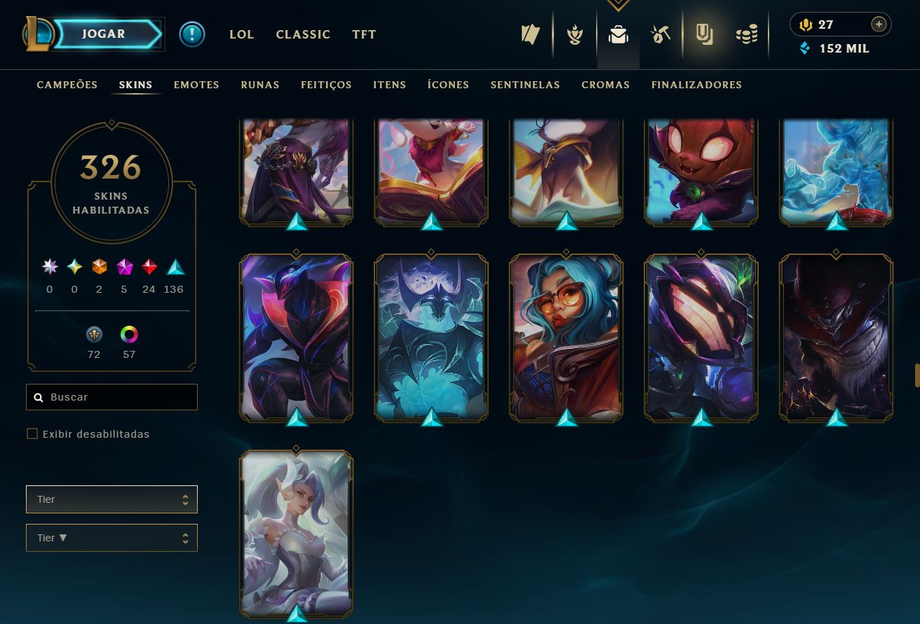 CONTA UNRANKED - 326 SKIN - FULL CHAMP + PREÇO BAIXISSIMO! - 100% SEGURA!