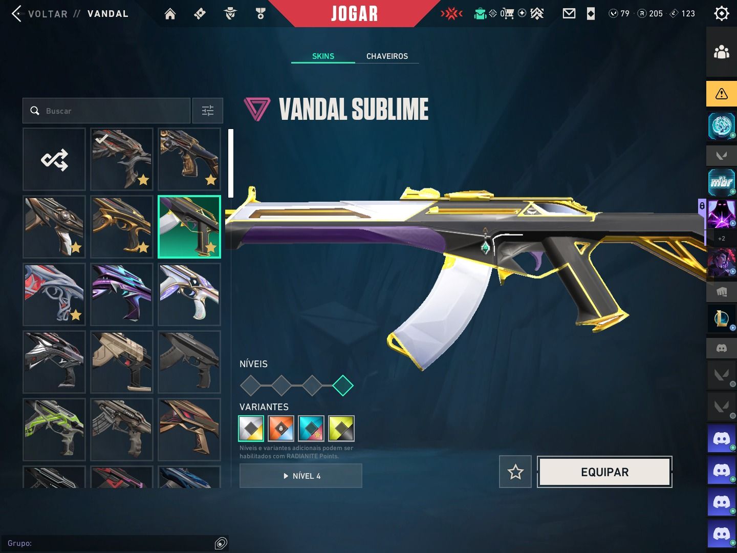 CONTA PEAK ASCENDENTE 1 COM VARIAS SKINS
