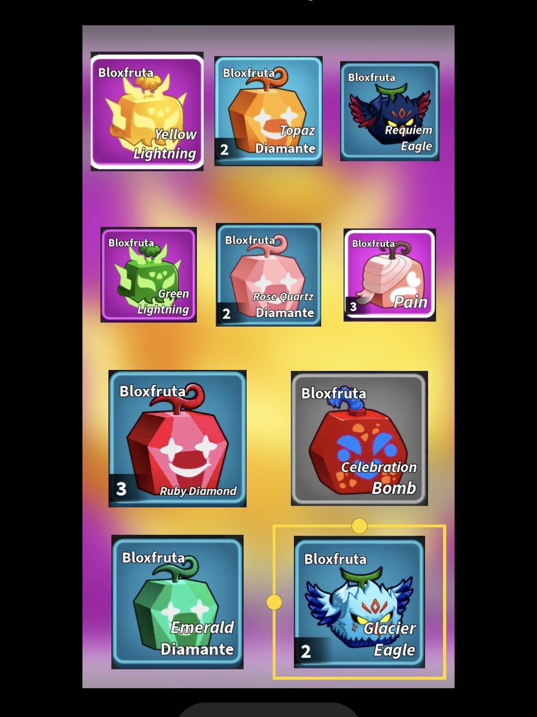 Blox Fruits - SKINS DE FRUTAS - MELHOR PREÇO PRA VOCÊ.