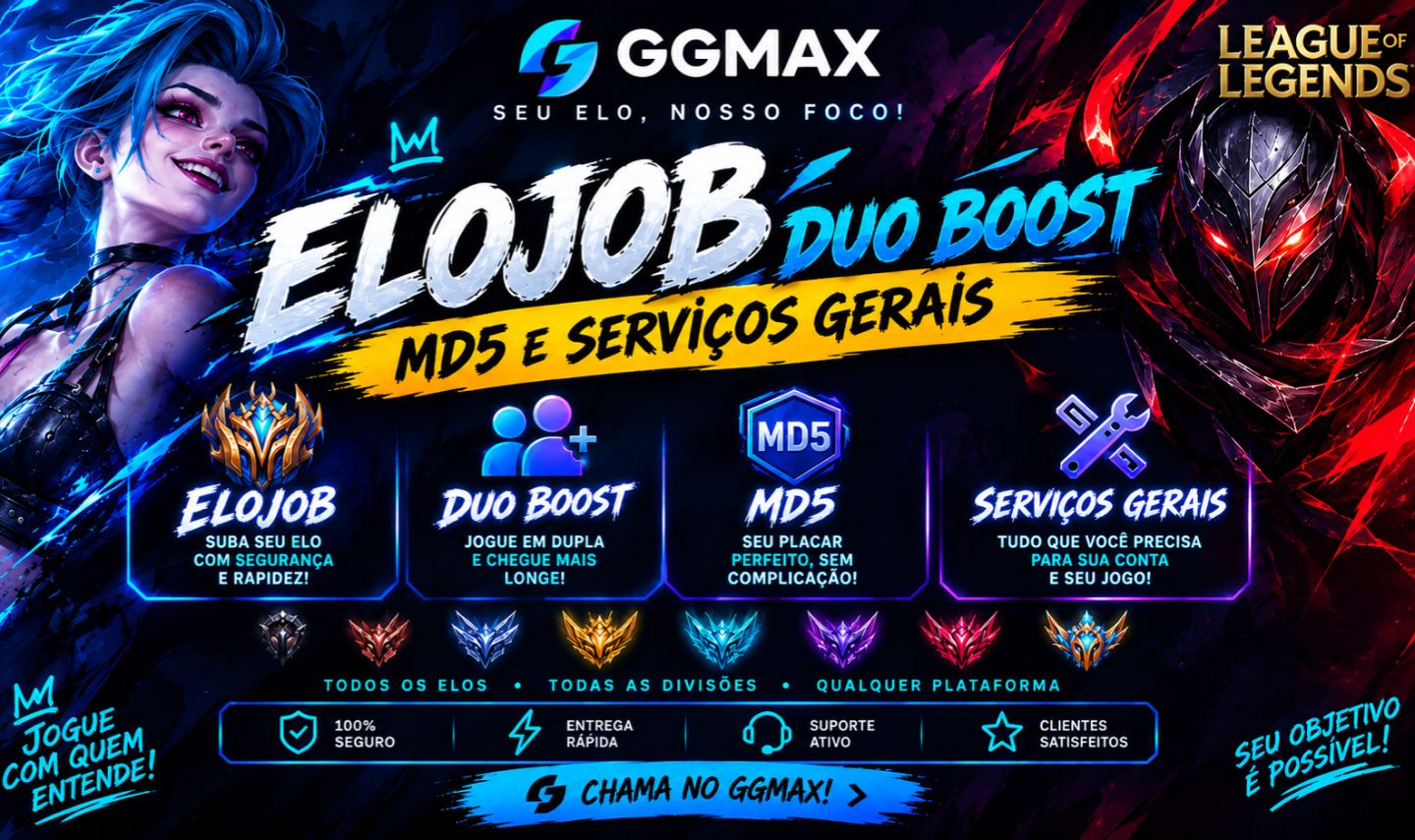 LEAGUE OF LEGENDS (LOL) - ELOJOB - DUOBOOST - MD5 - SERVIÇOS GERAIS