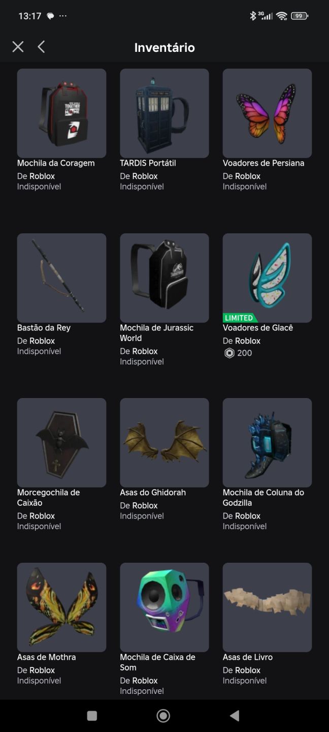 Conta Roblox antiga e rara diversos itens