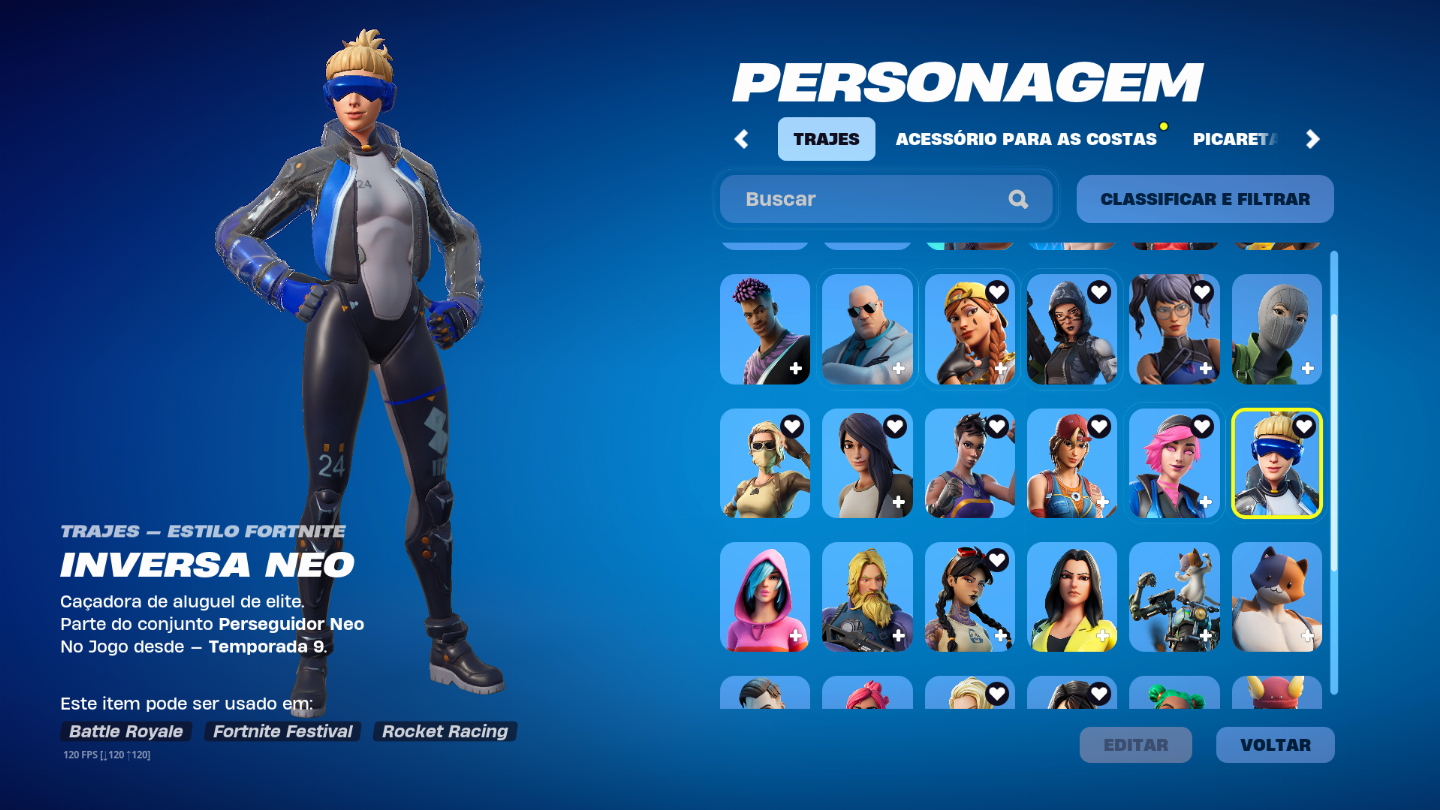 CONTA FORNITE COM TRAVIS SCOTT+BUNDLE BORDELANDS+INVERSA NEO (VALOR NEGOCIAVEL)