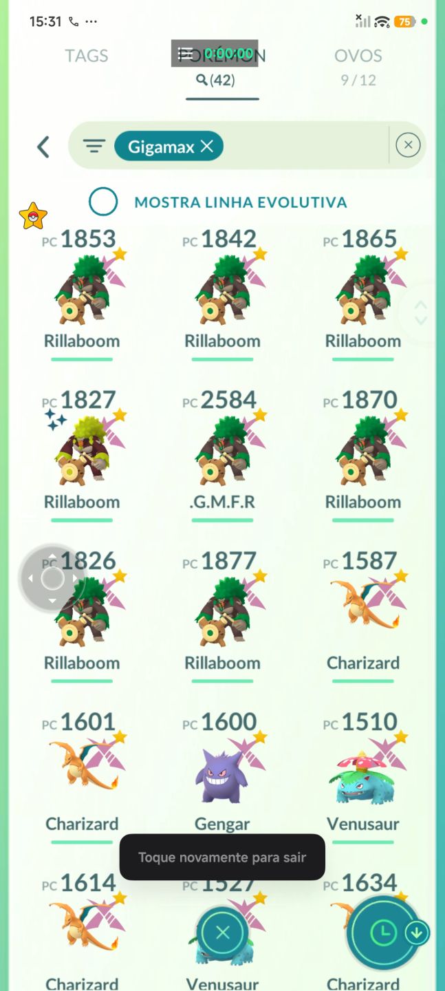 Venda de gigamax e dinamax, gigamax shiny e dinamax lendário e muito mais