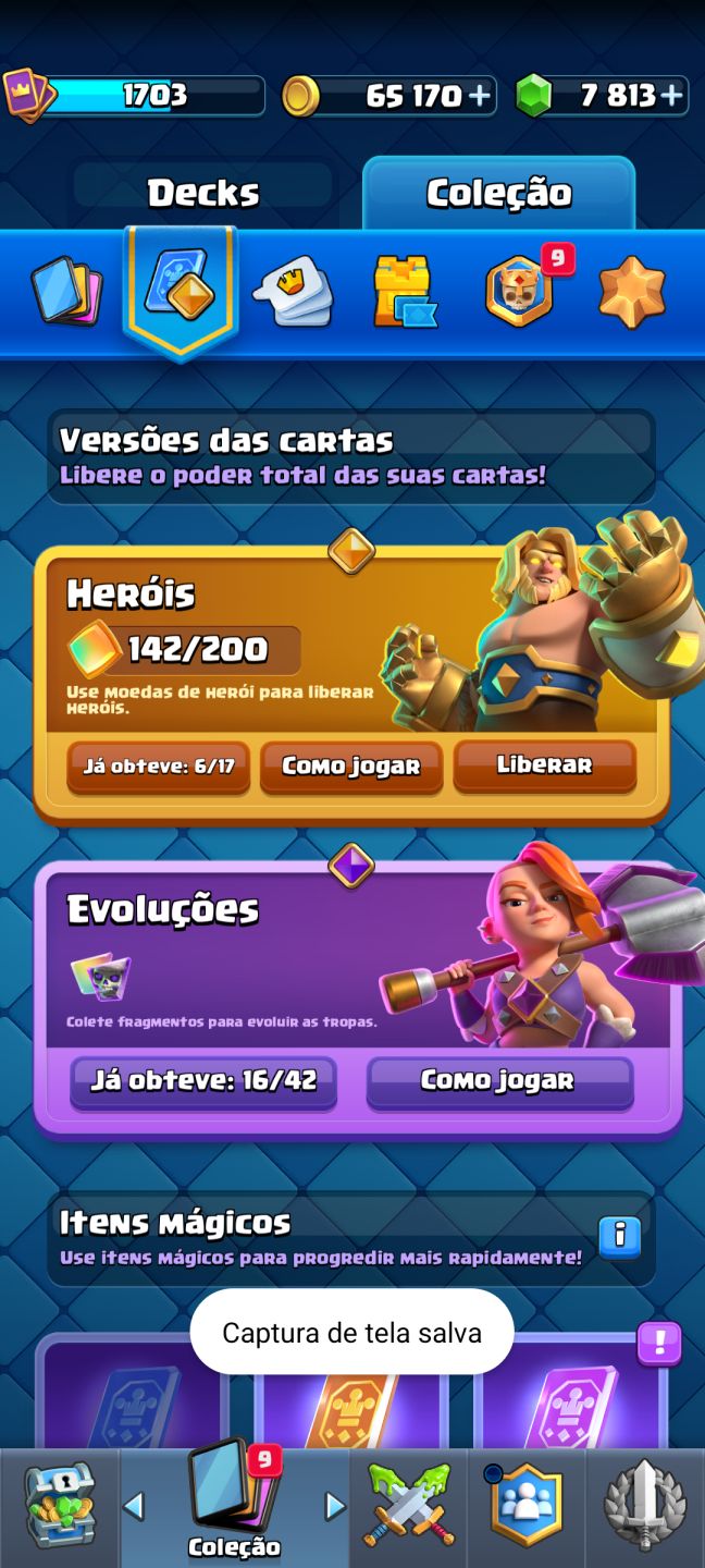Conta Clash royale (arena sazonal 2) 7800 gemas único dono