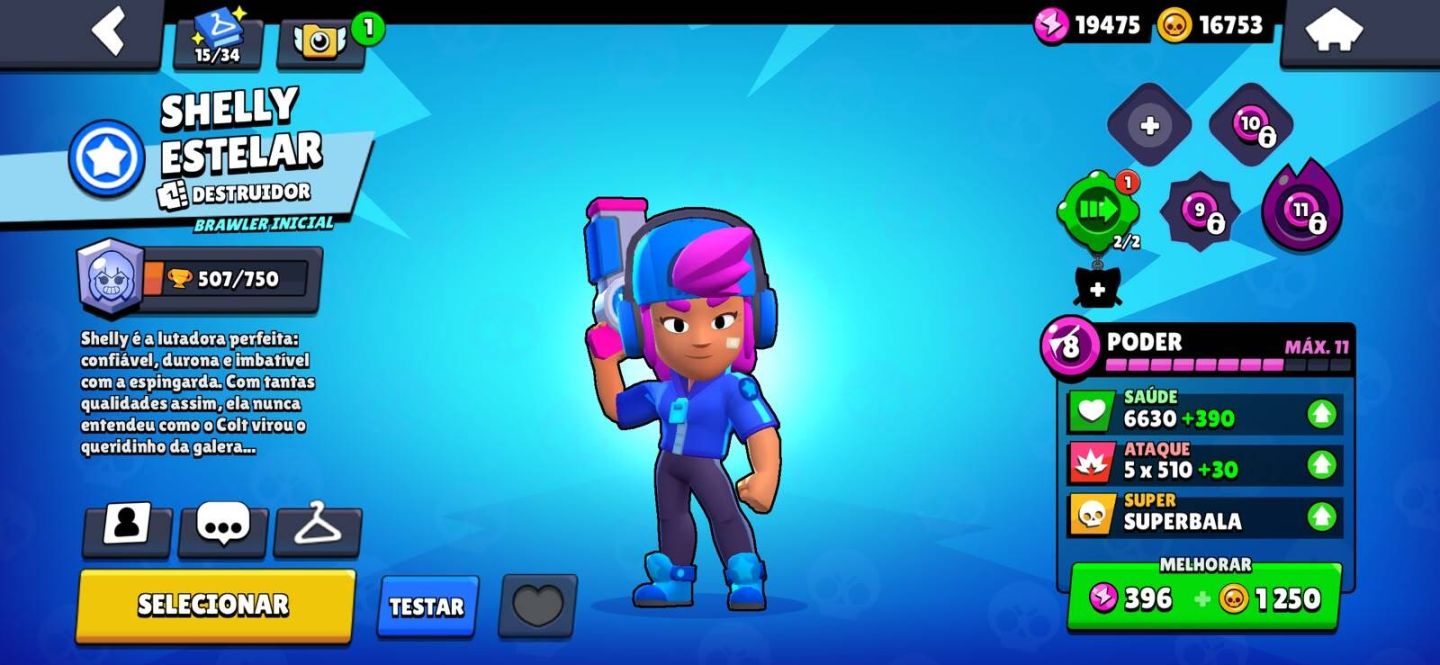 CONTA BRAWL STARS / CLASH ROYALE | SHELLY ESTELAR | 9 ANOS | FULL ACESSO
