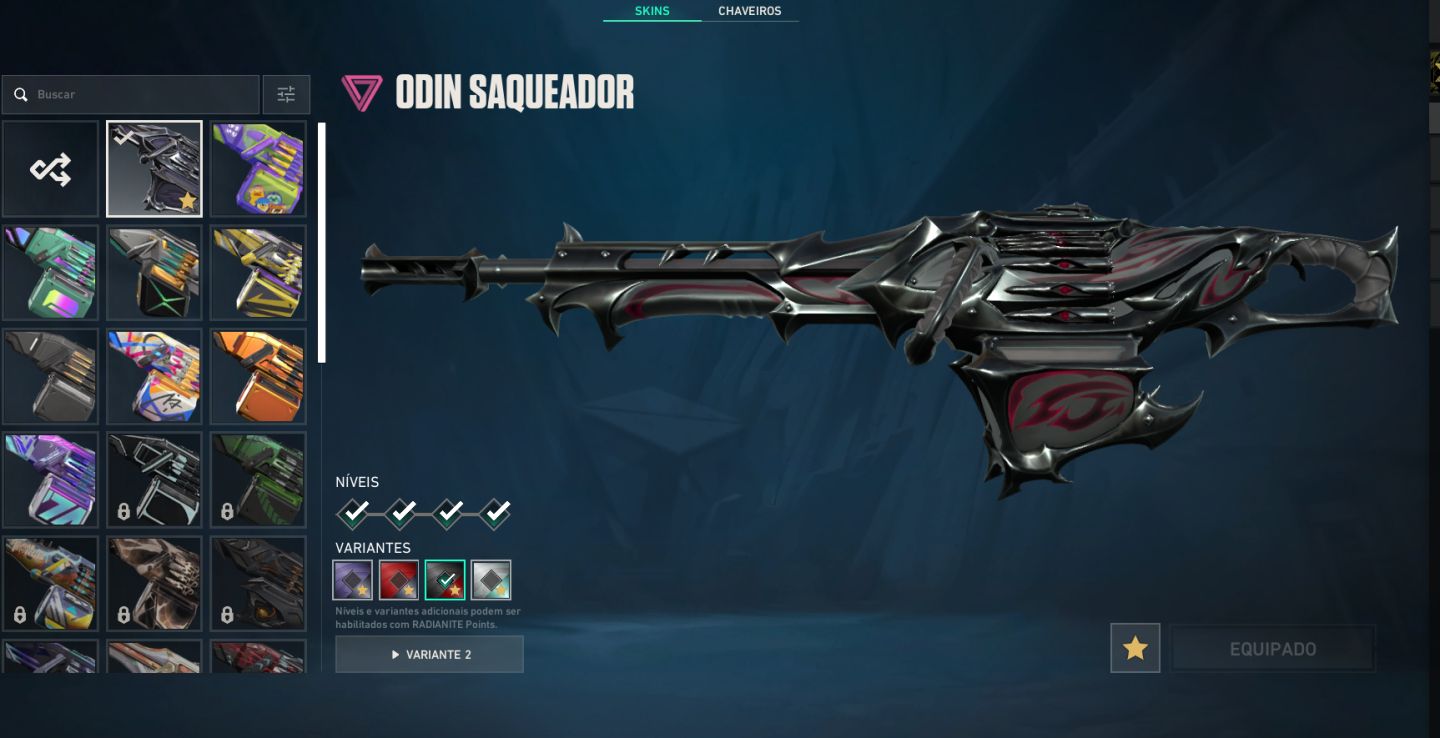 Conta com skins rarissimas que não voltam mais e pacote champions 2024 completo