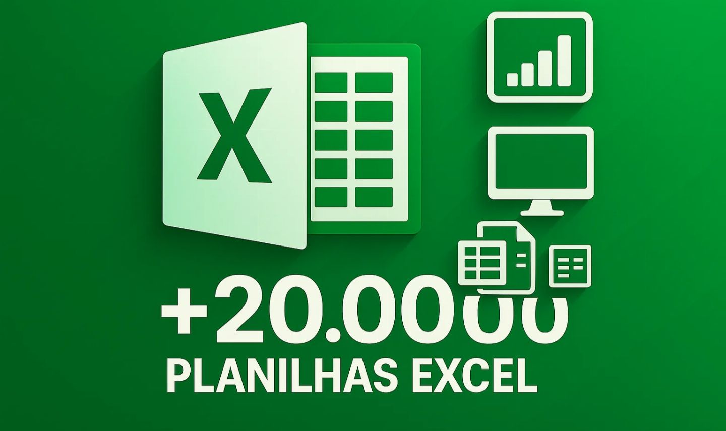 MEGA PACK EXCEL VITALÍCIO +20.000 PLANILHAS PRONTAS!