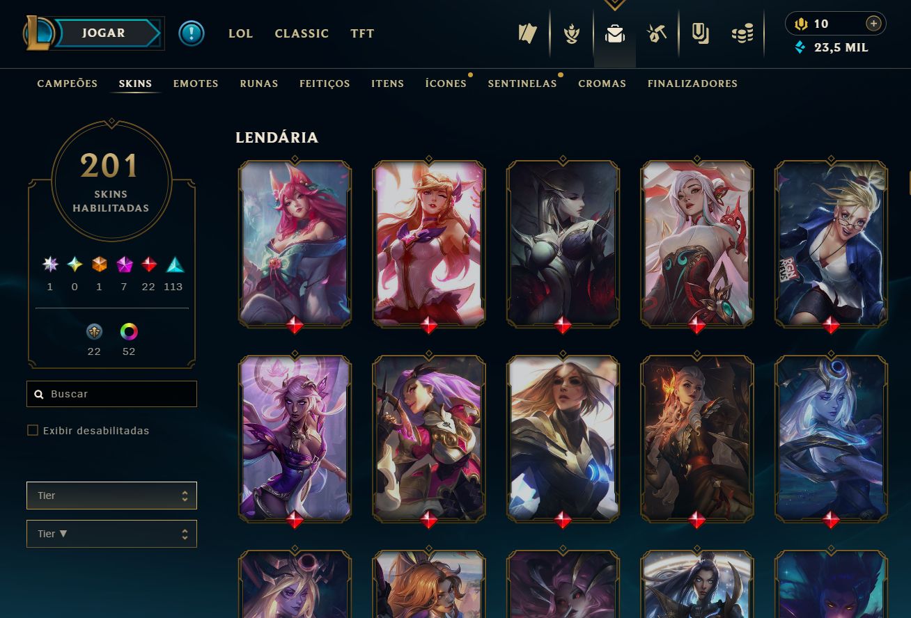 CONTA VALORANT + LEAGUE OF LEGENDS | LVL 172 | 201 SKINS | + DE 7K GASTOS