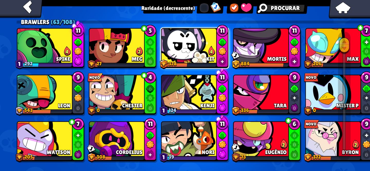 CONTA BRAWL STARS À VENDA! 21K+TROFÉUS, CONTA COM KIT, KENJI E OUTROS, 131 SKINS