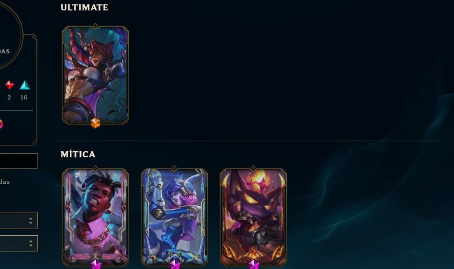 Conta GOLD 1 com EKKO TRUE DAMAGE NOVA BORDA E ICO SAMIRA ULTIMATE 4 SKIN MITICA