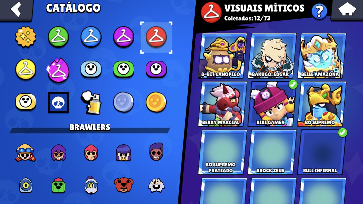 CONTA BRAWL STARS 58K (2019) 104 BRAWLERS, 13/14 LENDÁRIOS, 286 SKINS, 35 Hipers